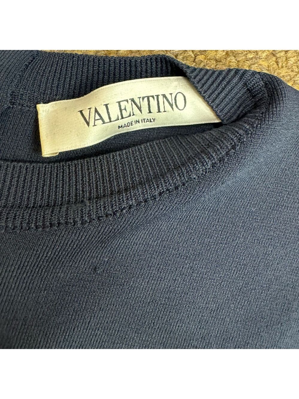 Valentino Navy Blue Knit Dress - Picture 3 of 5